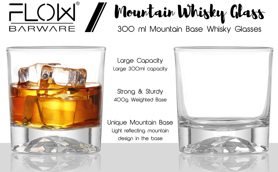 Mountain Base Whiskey Glasses Set of 2