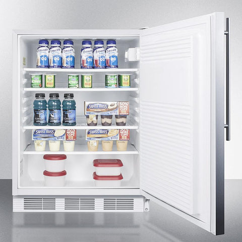 Accucold 24" Wide Built-In All-Refrigerator with Thin Handle