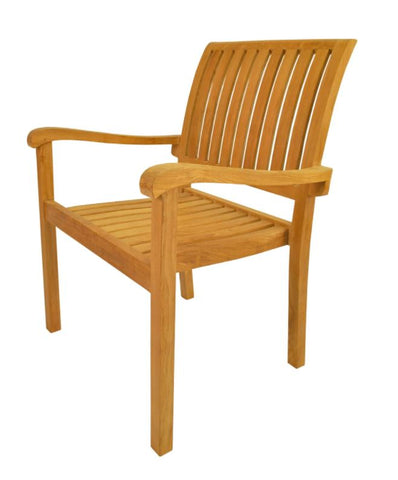 Anderson Teak Aspen Stackable Armchair (Fully Built & 4 pcs in a box)  - CHS-055