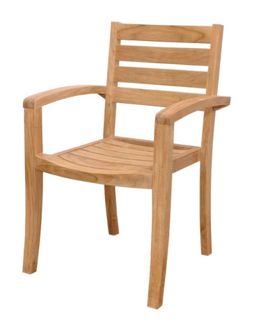 Anderson Teak Catalina Stackable Armchair (Fully Built & 4 pcs in a box)  - CHS-033