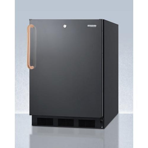 Summit 24" Wide Built-In All-Refrigerator with Antimicrobial Pure Copper Handle ADA Compliant
