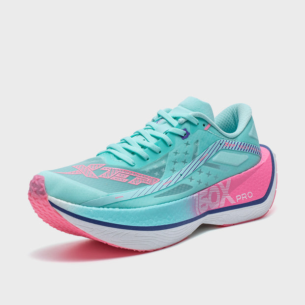 Xtep 160 X PRO Women running shoes blue and green sneakers pink Sole