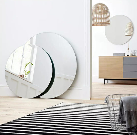 simple round mirror for a scandi home
