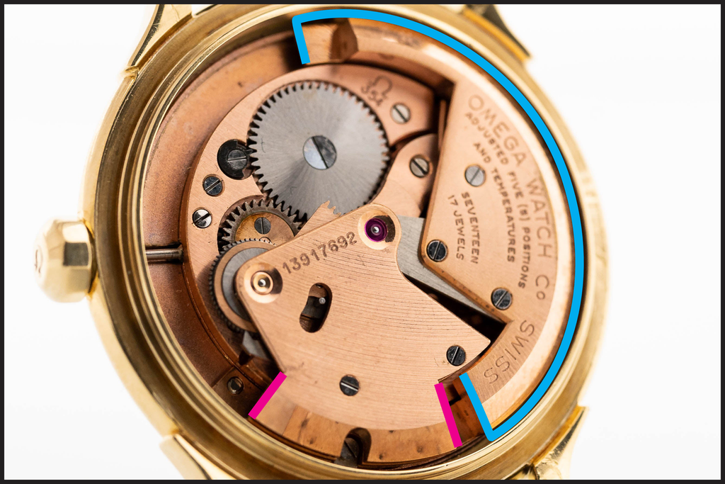 Example Bumper movement - Omega cal. 354 - to visualize the moving components