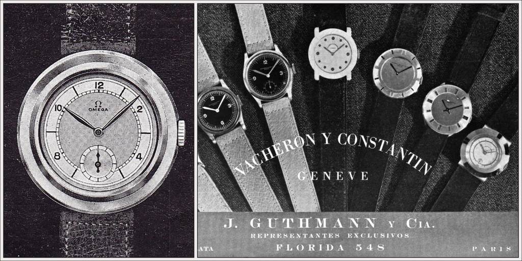 Early 1930s Examples of vintage Disco Volante Watches from Vacheron Constantin and Omega