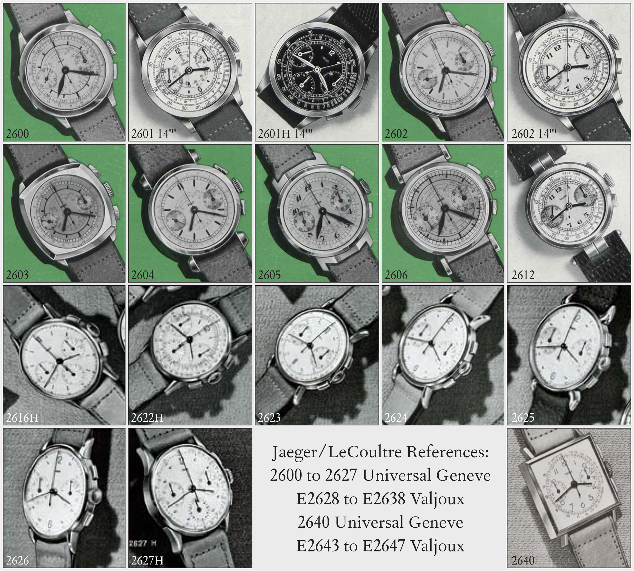 Jaeger LeCoultre internal reference system for Universal Geneve based chronographs