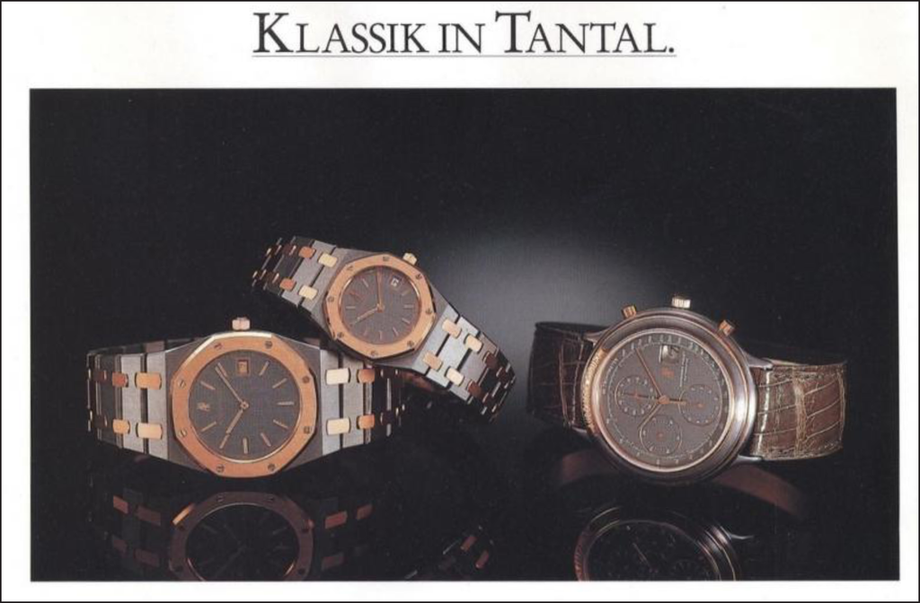 "Classic in Tantalum" vintage 1980s Audemars Piguet Advertorial