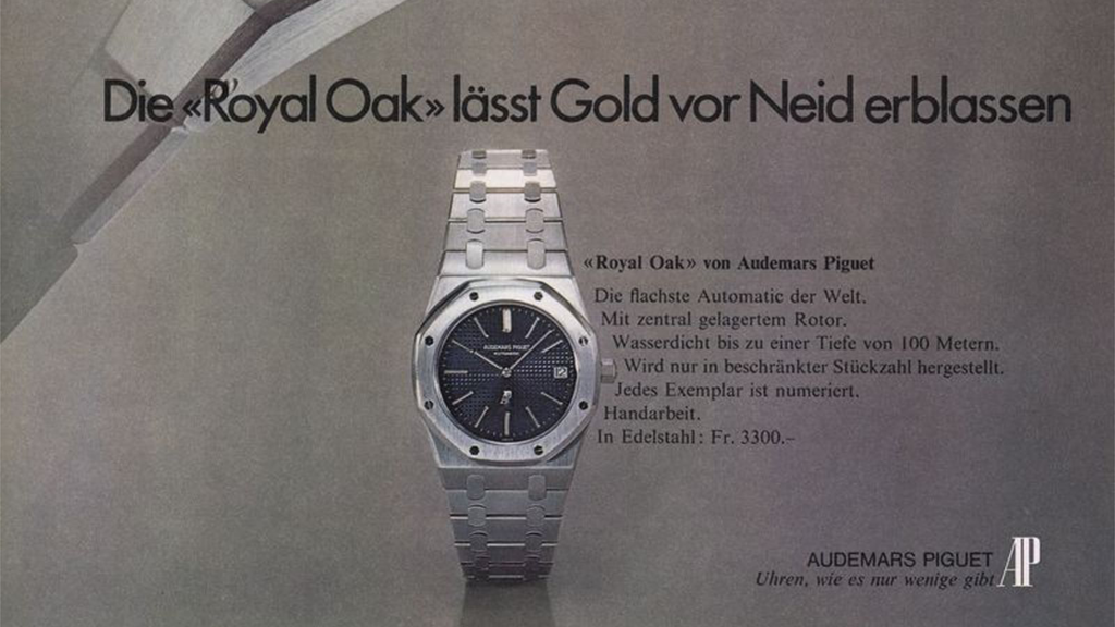 vintage 1970s Audemars Piguet Royal Oak Advertorial