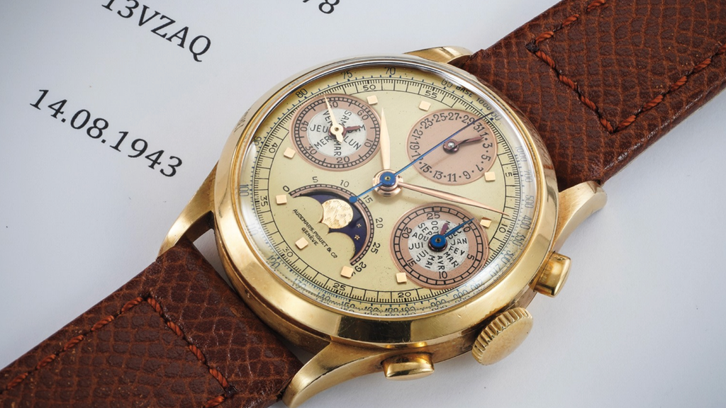 an uber rare Audemars Piguet vintage chronograph with full calendar - ref 831 from the 1940s