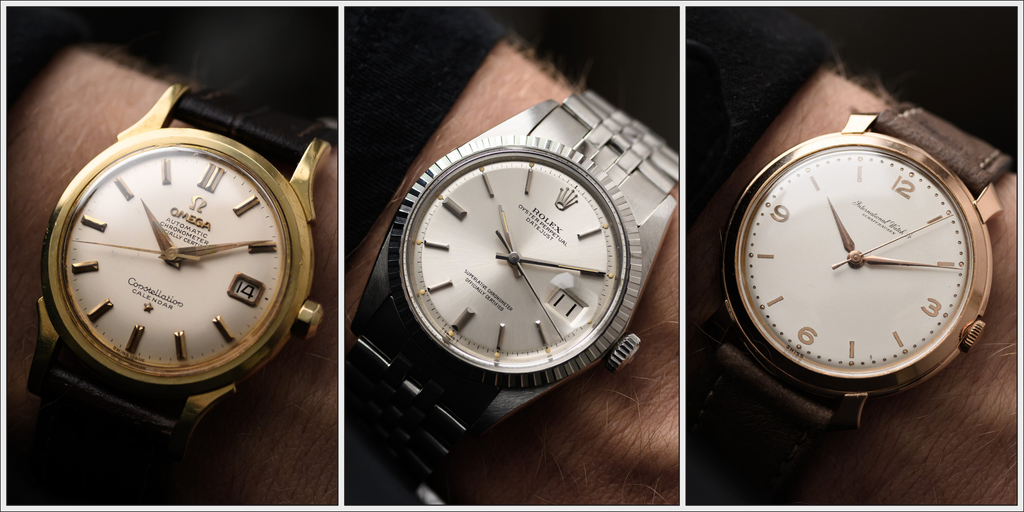 Three Bestsellers from our website - The Omega Constellation, Rolex Datejust and IWC Cal.89