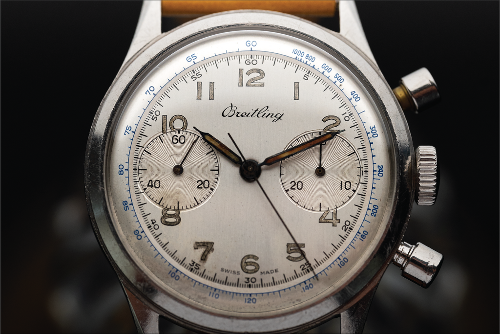 1940s Breitling Two-Register Chronograph with Syringe hands
