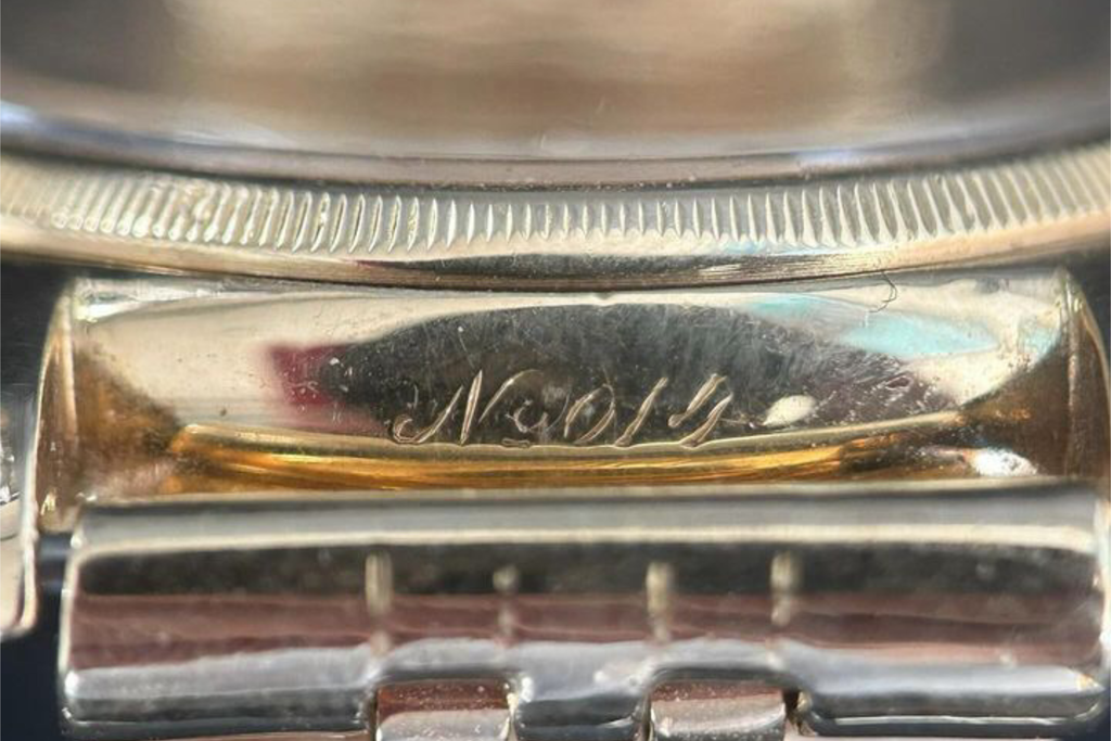 No. 014 stamped between the lugs of the Rolex Datejust ref. 4467