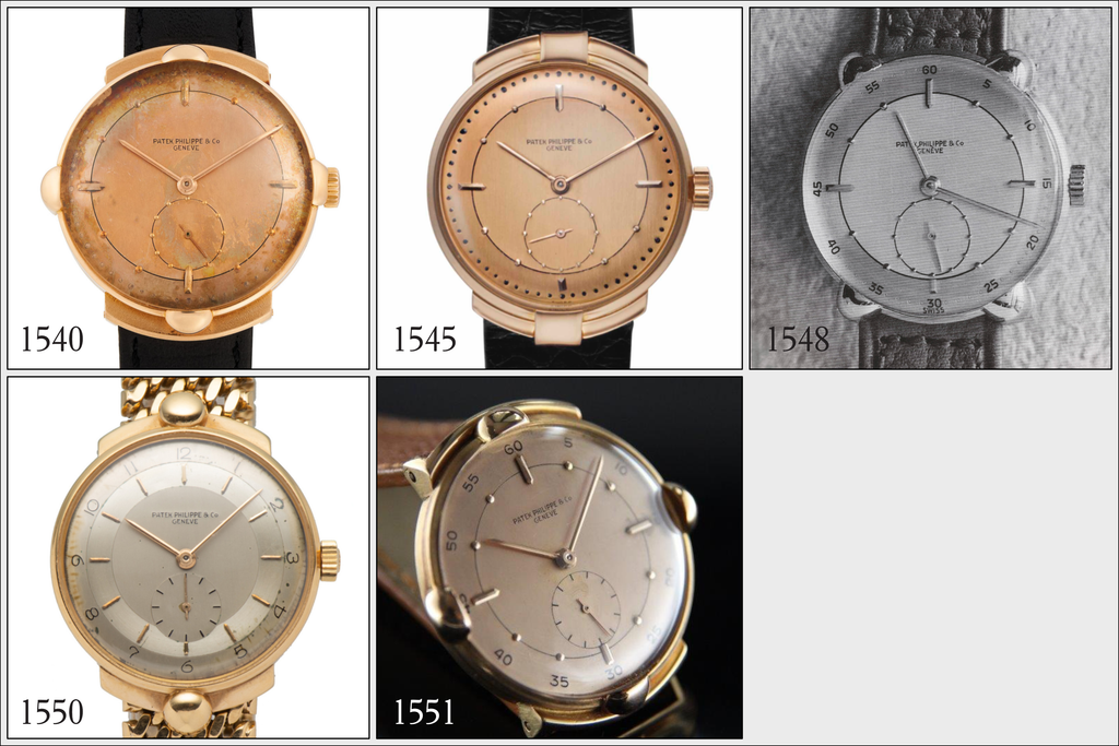 Photos of all 5 Patek Philippe Comet references from 1942
