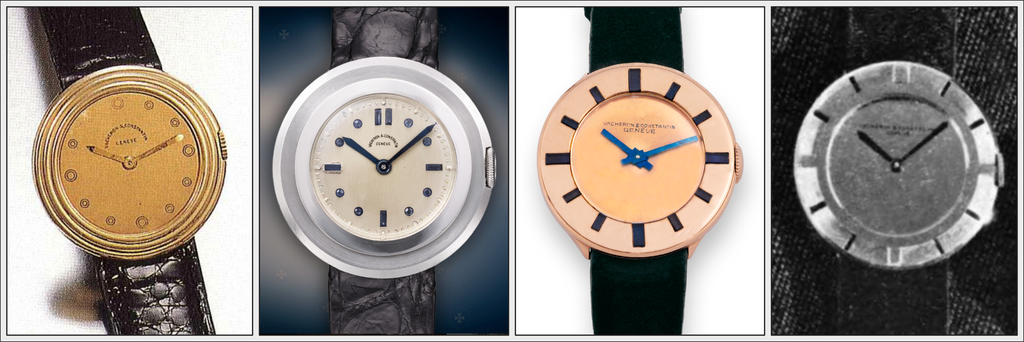 Four Examples of Vacheron Constantin Disco Volante dress watches from the late 1930s