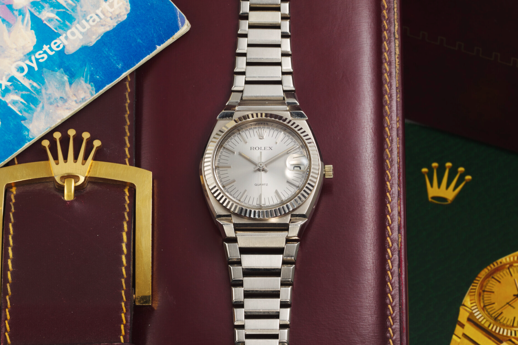 Uber rare Rolex ref. 5100 "Texano" with Beta 21 quartz movement