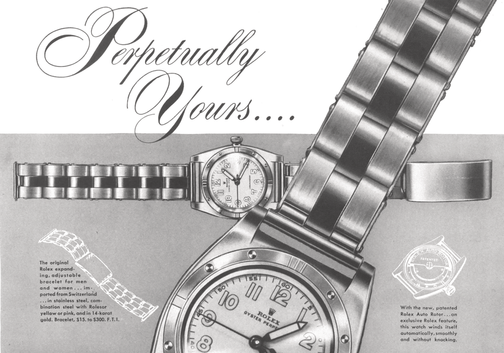 1940s Rolex advertorial highlighting their technological marvels