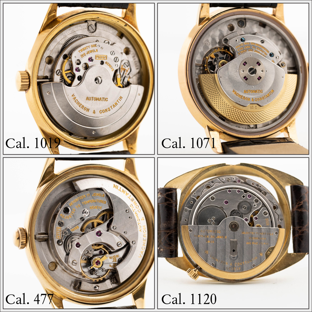 a collection of vintage Vacheron Constantin automatic movements