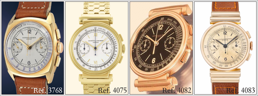 4 examples of rare Vacheron Constantin chronograph references with Caliber 295