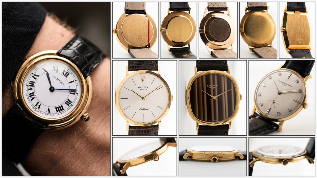 several example vintage watches with Guillod and Co cases