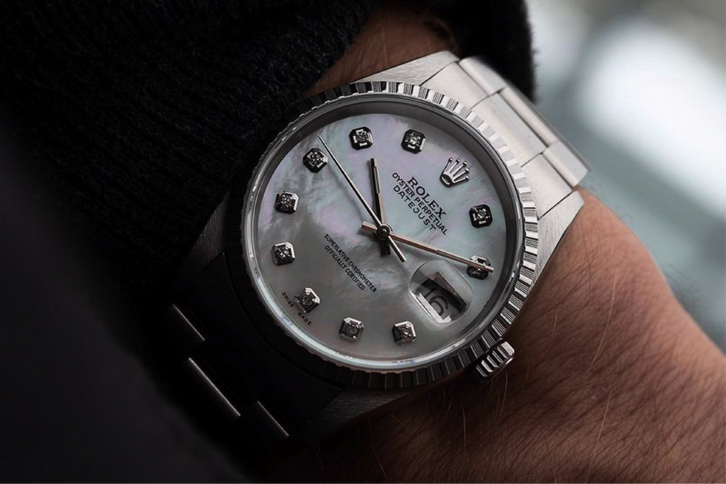 1980s Rolex Datejust MOP Pearl Dial, Diamond Markers