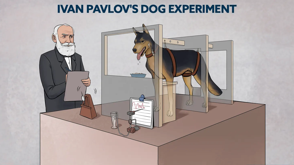 Experimental Setup of Pavlov's experiment on classical conditioning