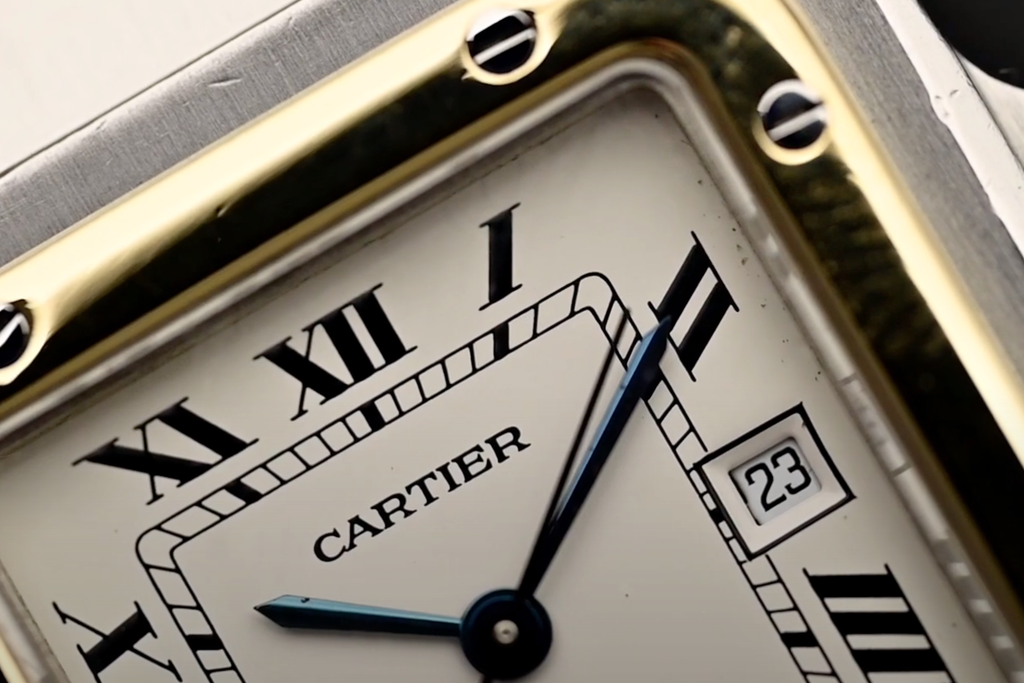 vintage Cartier Santos Carree 2961 - close up