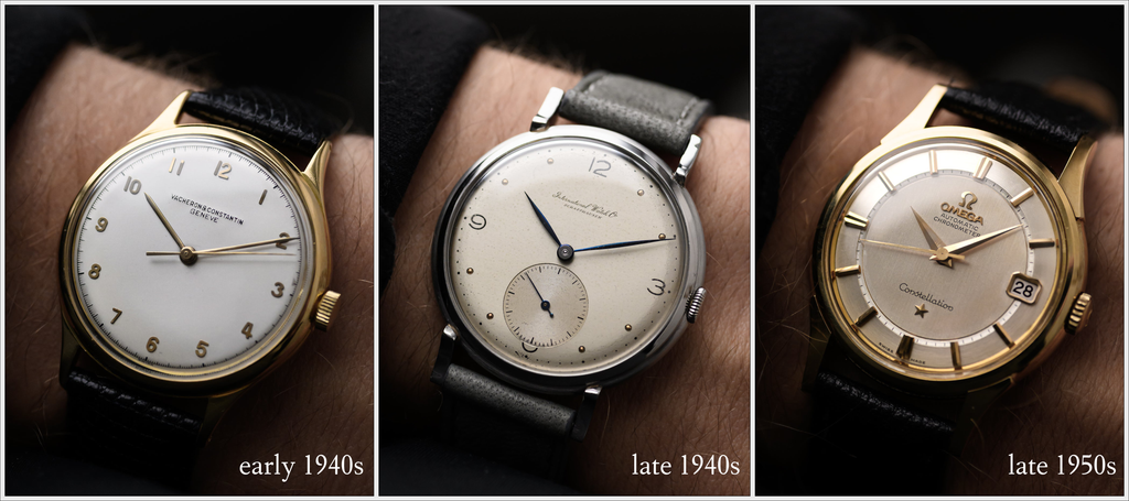 Dress Watch Evolution from early 1940s to late 1950s