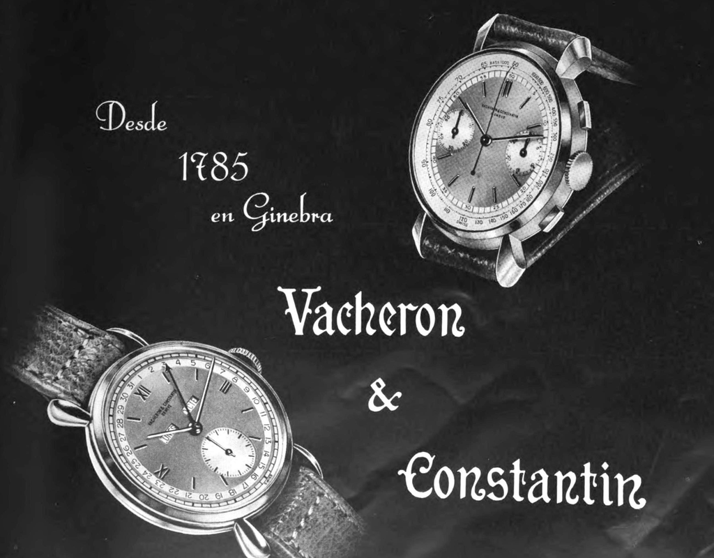 vintage 1940s Advertorial for Vacheron Constantin watches