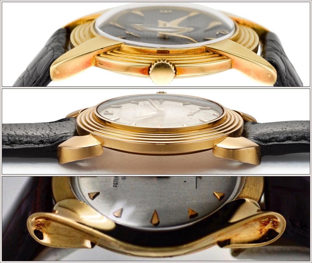 The case profiles of a vintage Patek Philippe ref. 2546, 2548 and 2549 - with cases made by Markowski