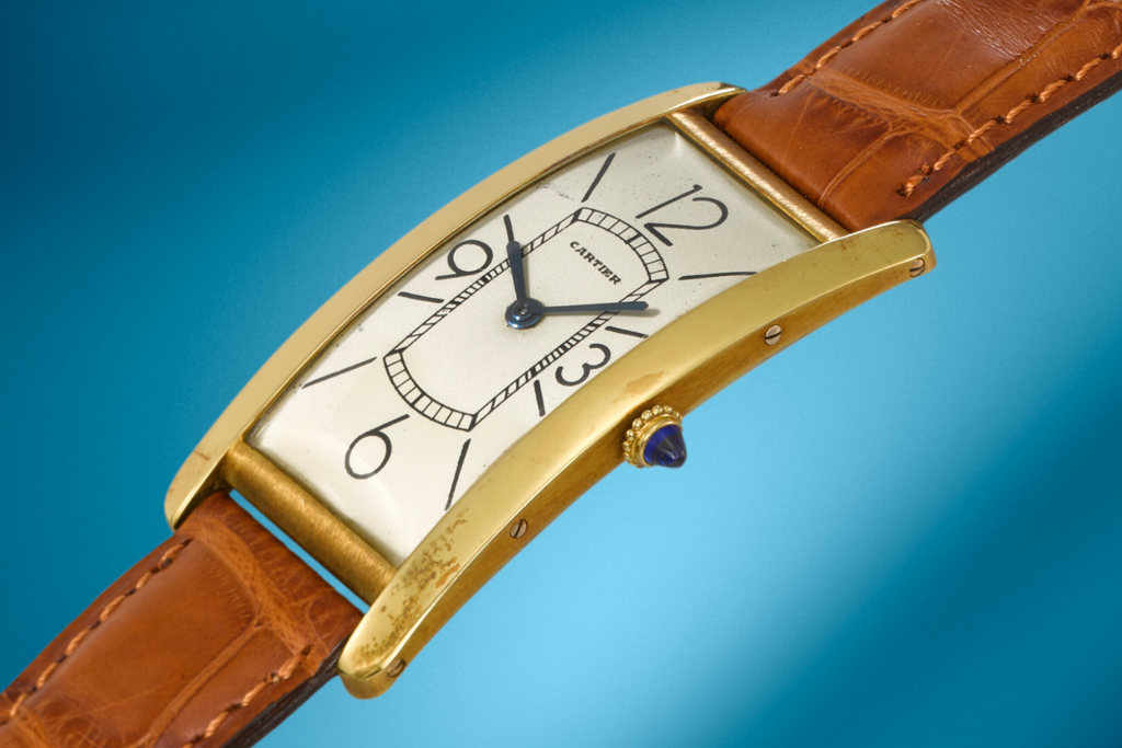 vintage 1928 Cartier Tank Cintree with MGM provenance - sold at Christie's 2022
