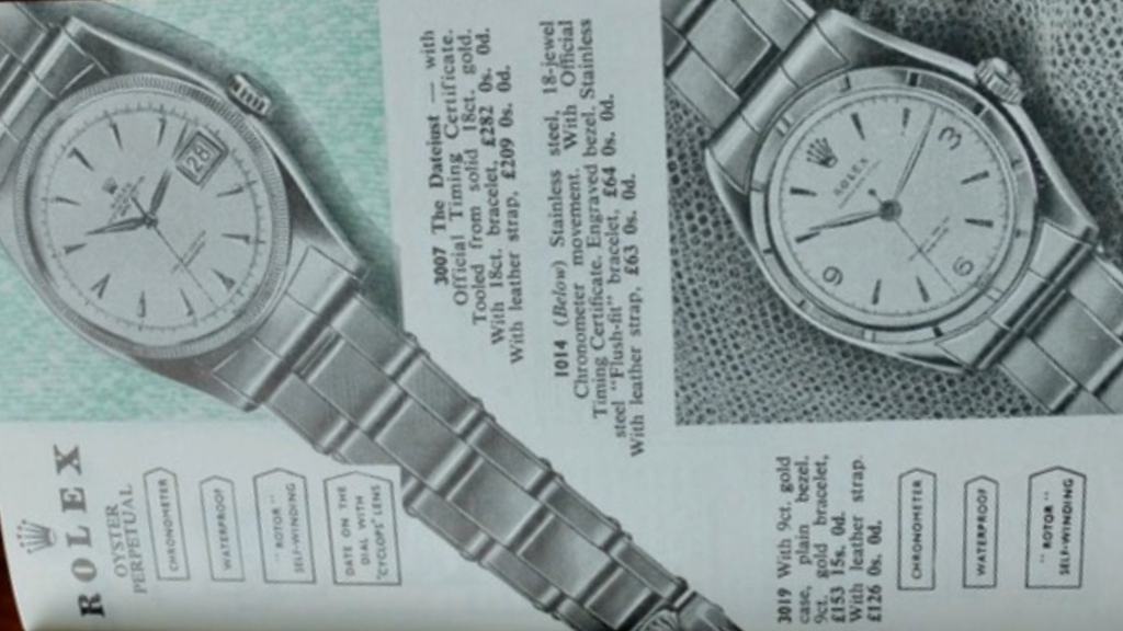 vintage 1950s Rolex catalogue and advertorial