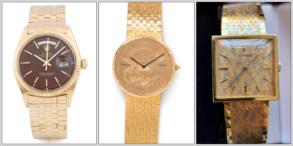 Three examples of Gilbert Goschen (GRG) bracelet watches