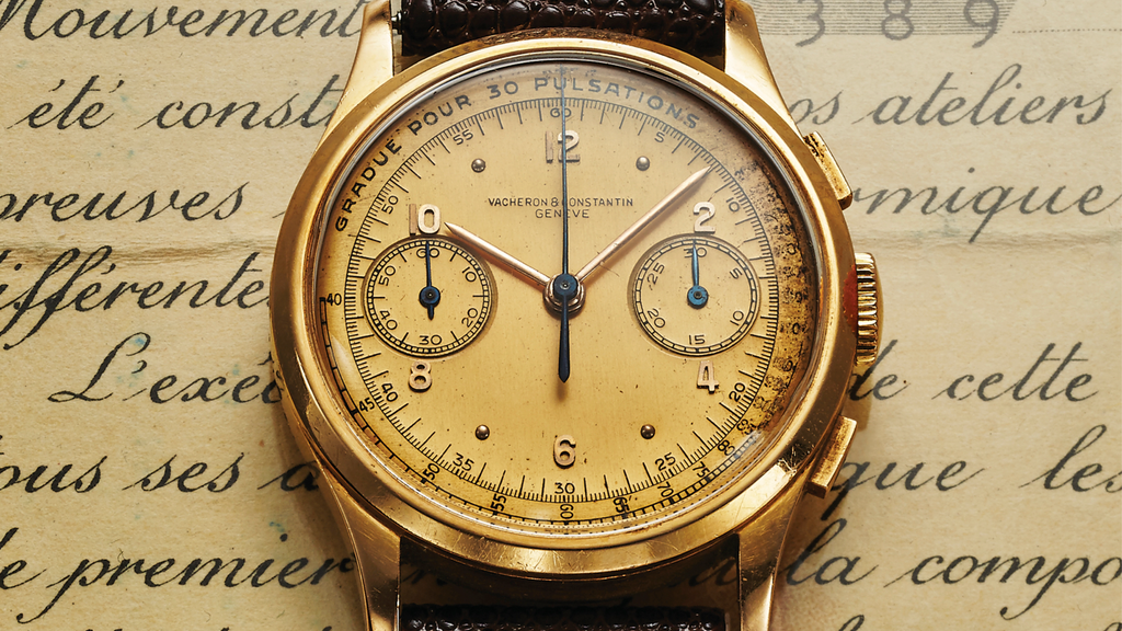 very rare gold on gold Vacheron Constantin reference 4072 chronograph