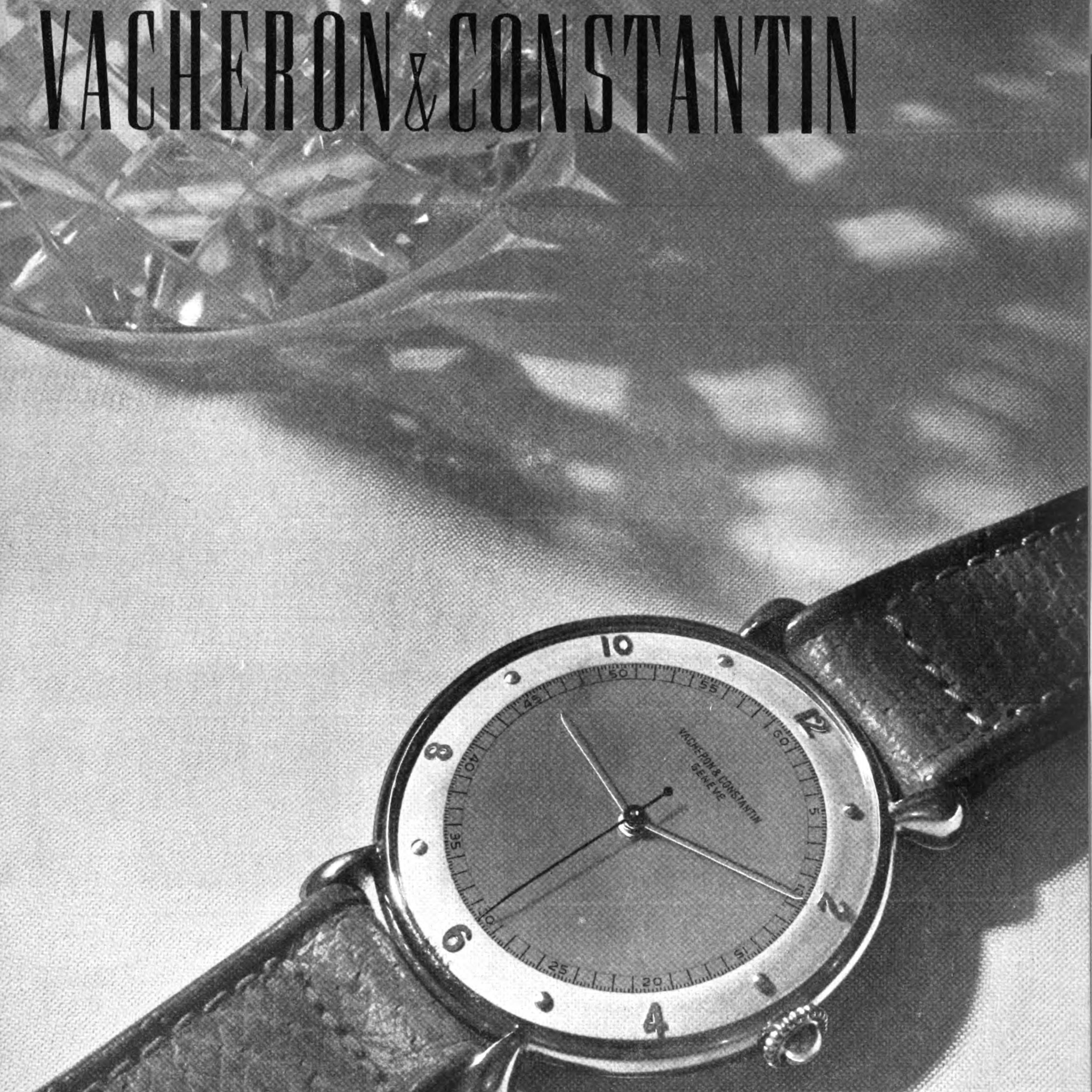 vintage advertorial from the 1940s featuring a Vacheron Constantin 4218