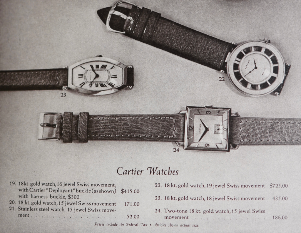 1947 vintage Cartier New York ad