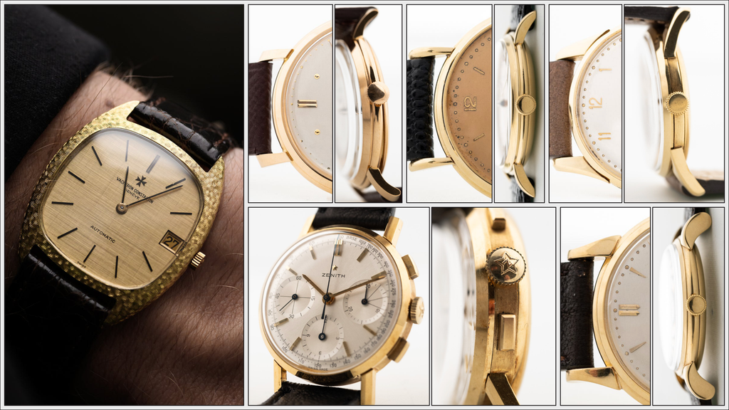 Several examples of vintage watches with cases made by Nardin & Cie