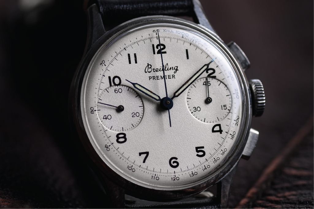Vintage 1940s Breitling Chronograph with Syringe Hands