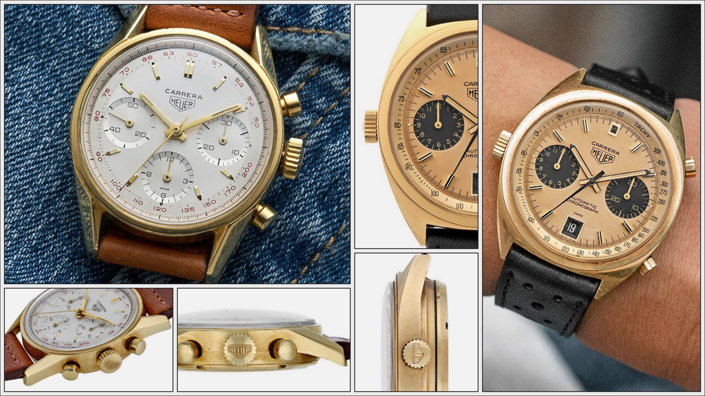 Several examples of vintage watches with cases made by Piquerez