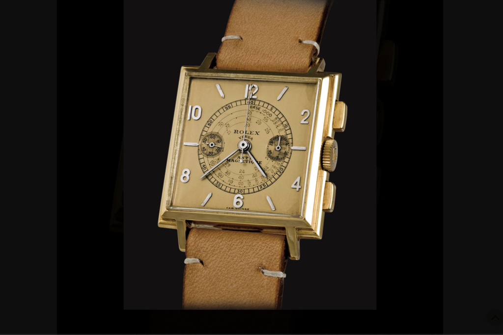 vintage 1940s Rolex 3830 square chronograph