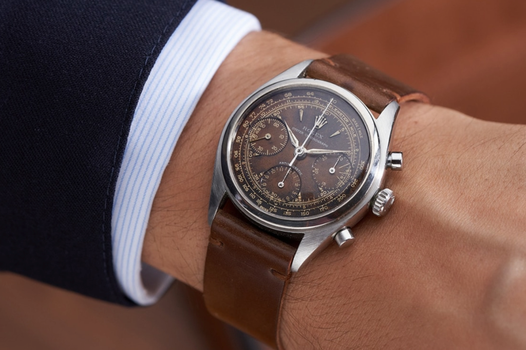 vintage 1950s Rolex 6034 tropical chronograph