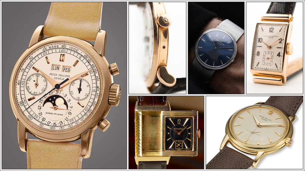 several example vintage watches with Wenger cases