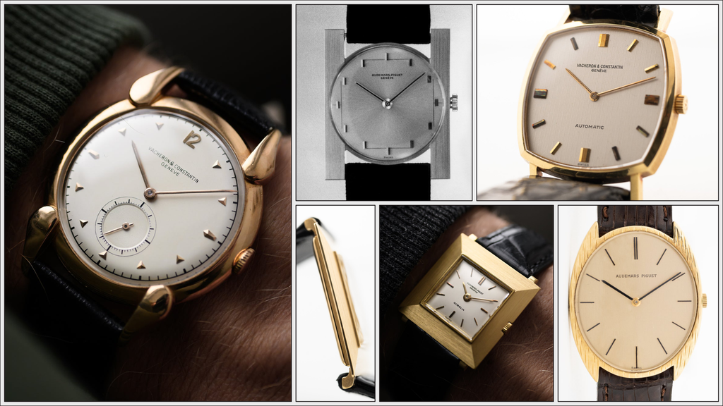 Example vintage watches with cases made by Eggly & Cie