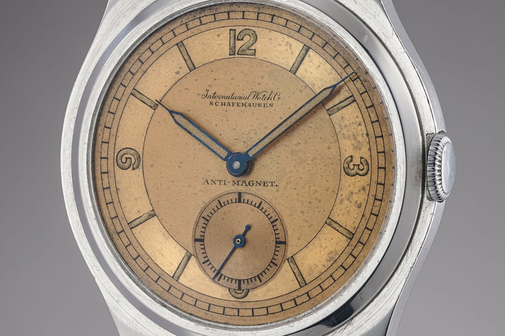 vintage 1945 IWC Hermet with syringe hands, Phillips Geneva Auction Nov. 2018