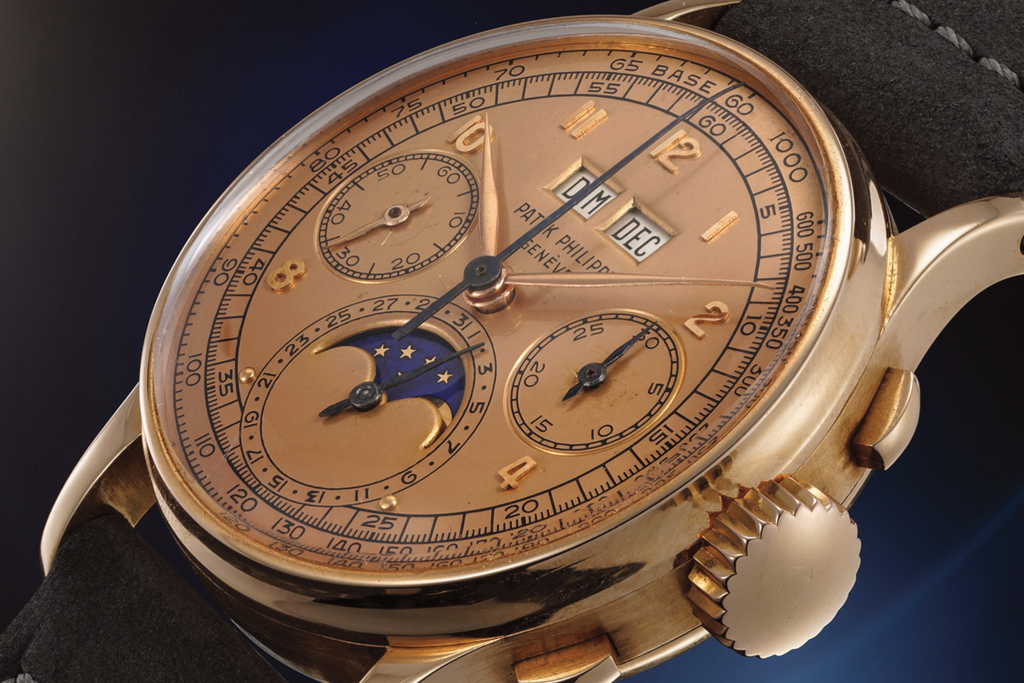 Phillips Auction - Pink on pink Patek Philippe 1518 Perpetual Calendar Chronograph