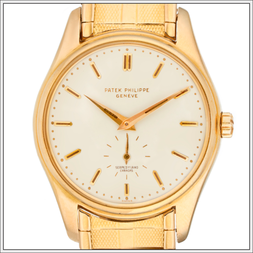 Rare yellow gold Patek Philippe ref. 2526 on a Gay Freres Bracelet