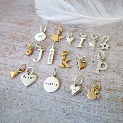 Collectable Gold and Silver Personalized Charms