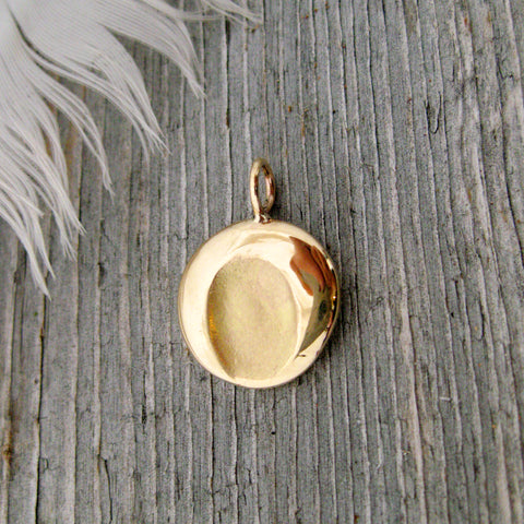 Gold Dome Fingerprint Pendant