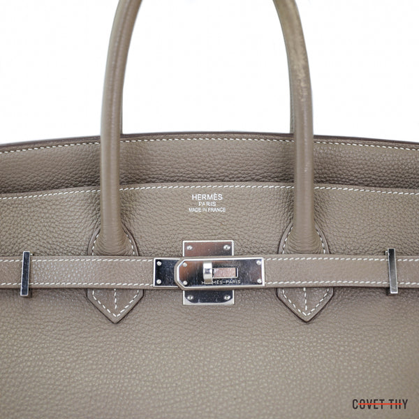 BNIB AUTH HERMÈS BIRKIN 35 TOGO ROUGE DE COEUR PALLADIUM HW FULL