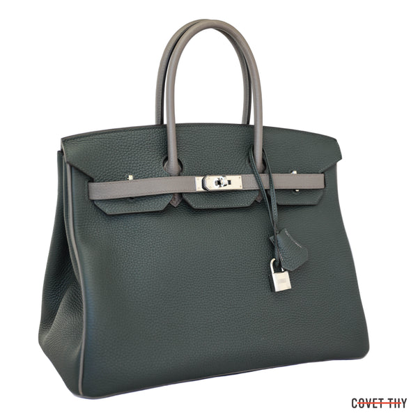 Hermes Craie Birkin 35cm Togo Palladium Hardware - Chicjoy