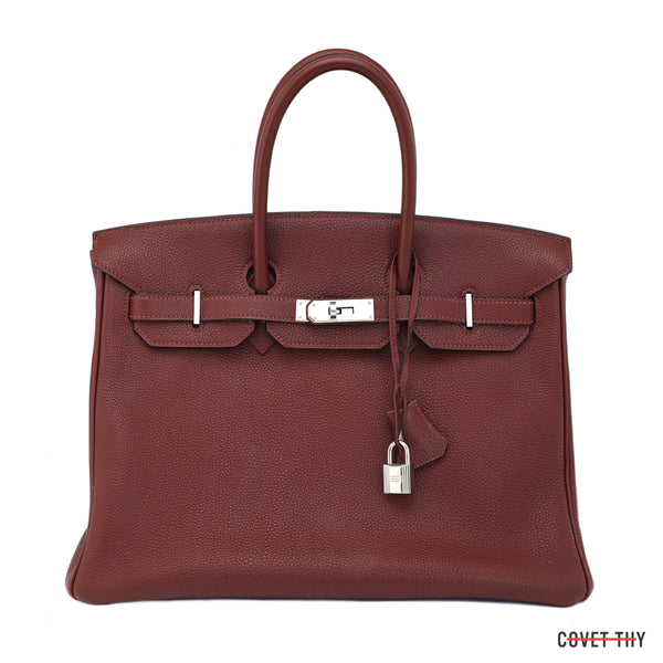 Hermes Clutch Burgundy Leather – LUX USA